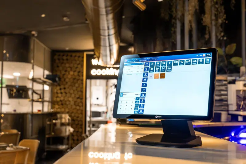 Terminal TPV Ágora en la barra de un restaurante